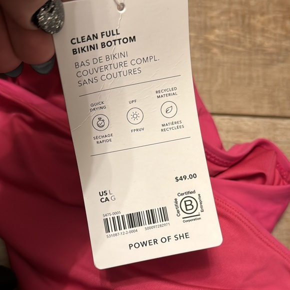 💗 Athleta Clean Full Bikini Bottom // Salvia Pink - Picture 10 of 14